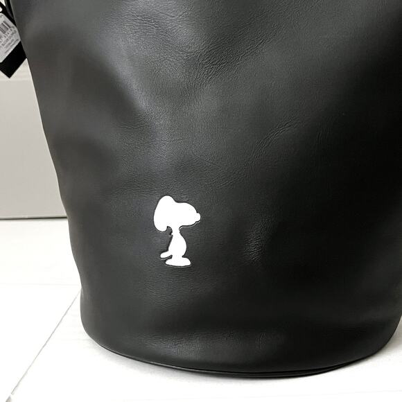 Coach Peanuts Snoopy Bleecker Duffle - Black Leather Crossbody Shoulder Limited - Picture 6 of 16